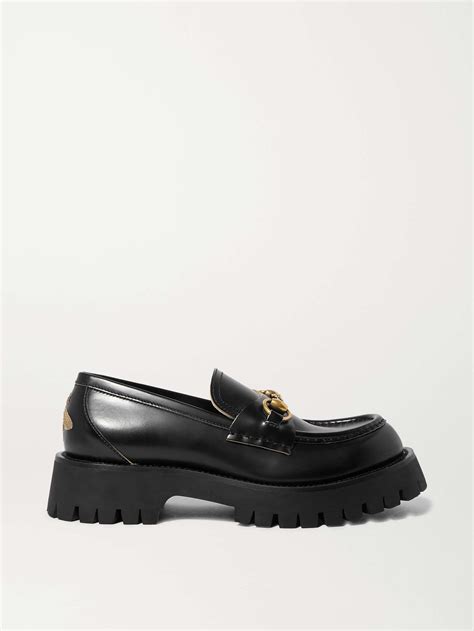 gucci horsebit leather platform loafers